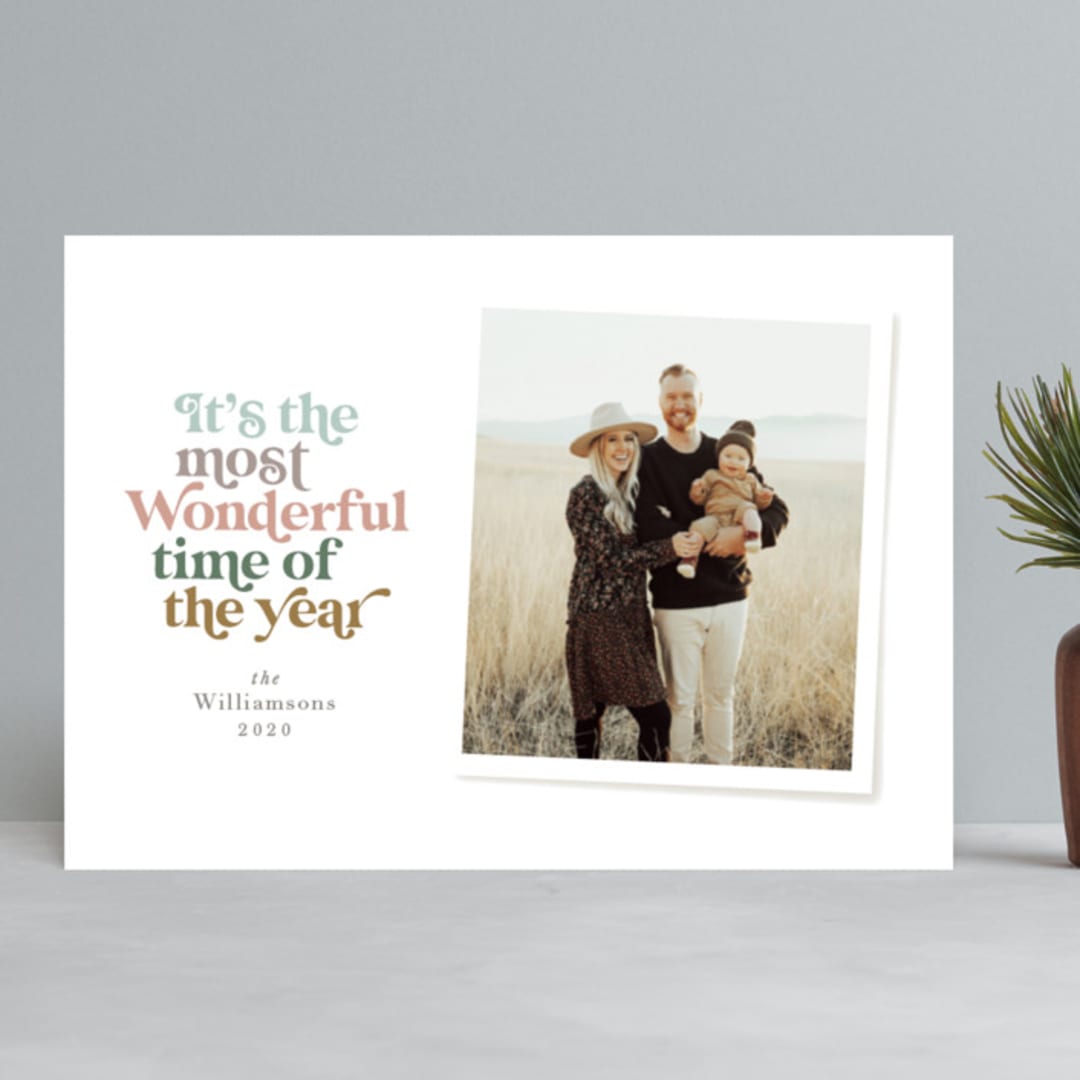 "Most Wonderful" - Retired Holiday Cards in Latte by Jennifer Wick - Front