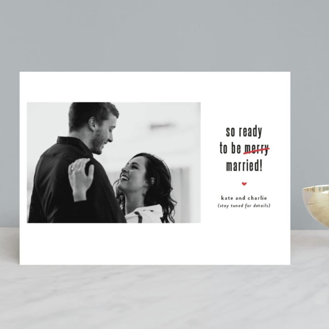 "Be Married" - Retired Holiday Cards in Snow by Susan Brown - Front