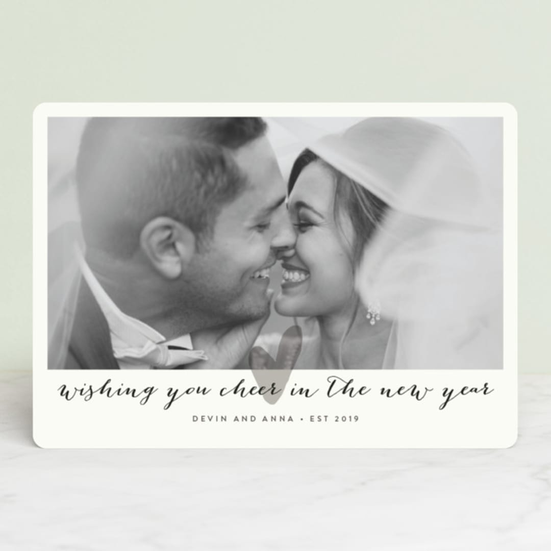 "Married Little Heart" - Retired Holiday Cards in Silver by Roxy Cervantes - Front