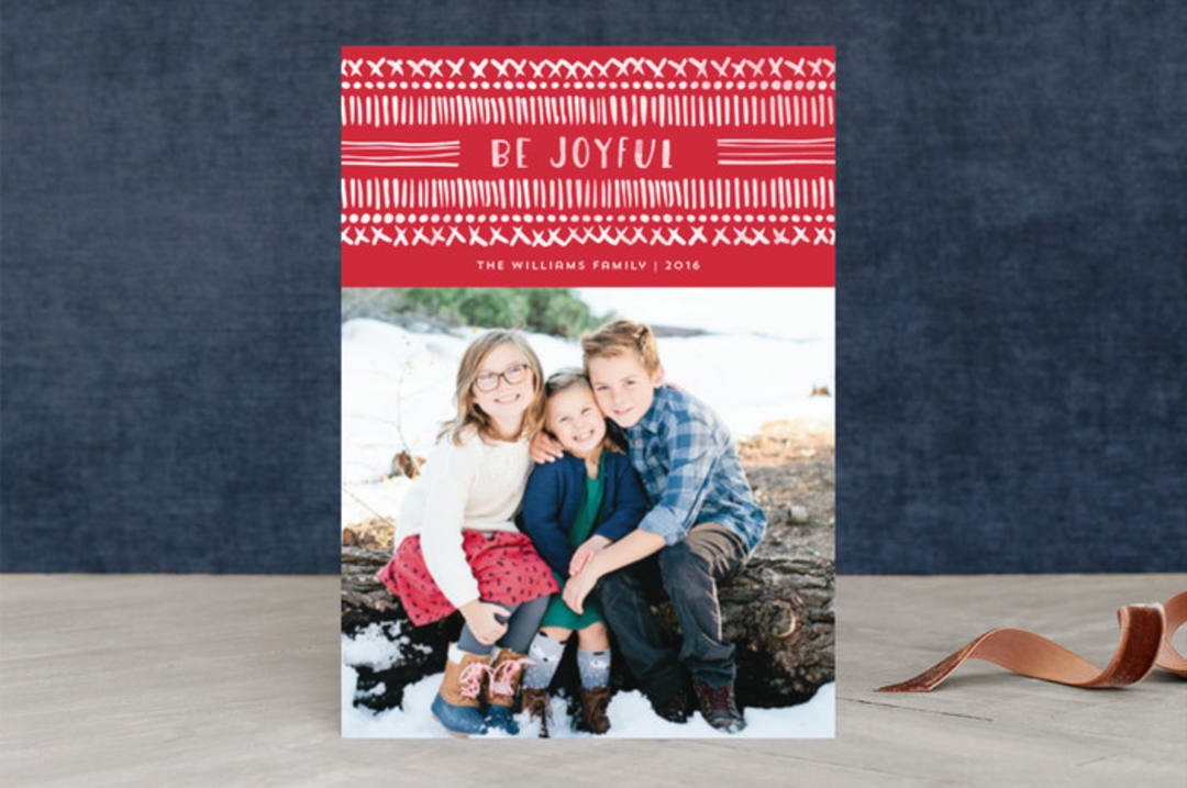 "Dot and Dash" - Retired Holiday Cards in Cherry by Kerry Doyle - Front
