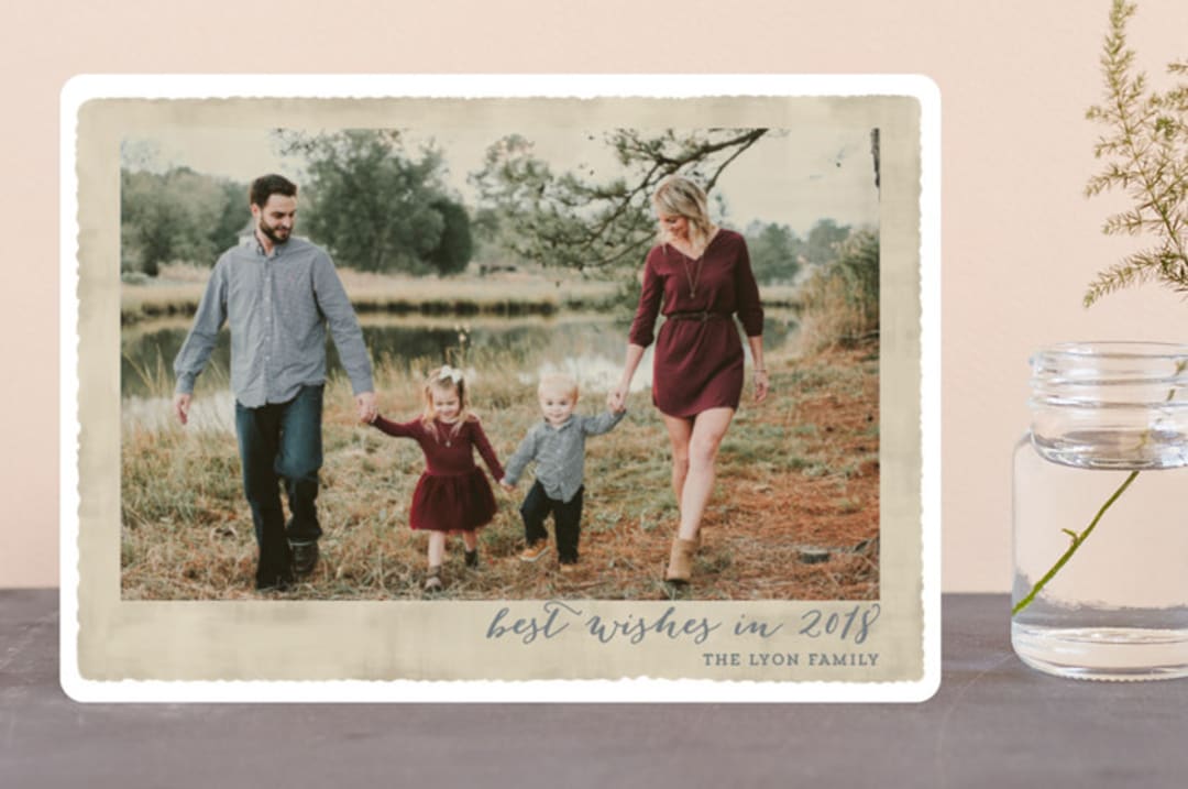 "Deckled Merrier than Ever" - Retired Holiday Cards in Parchment by Kaydi Bishop - Front