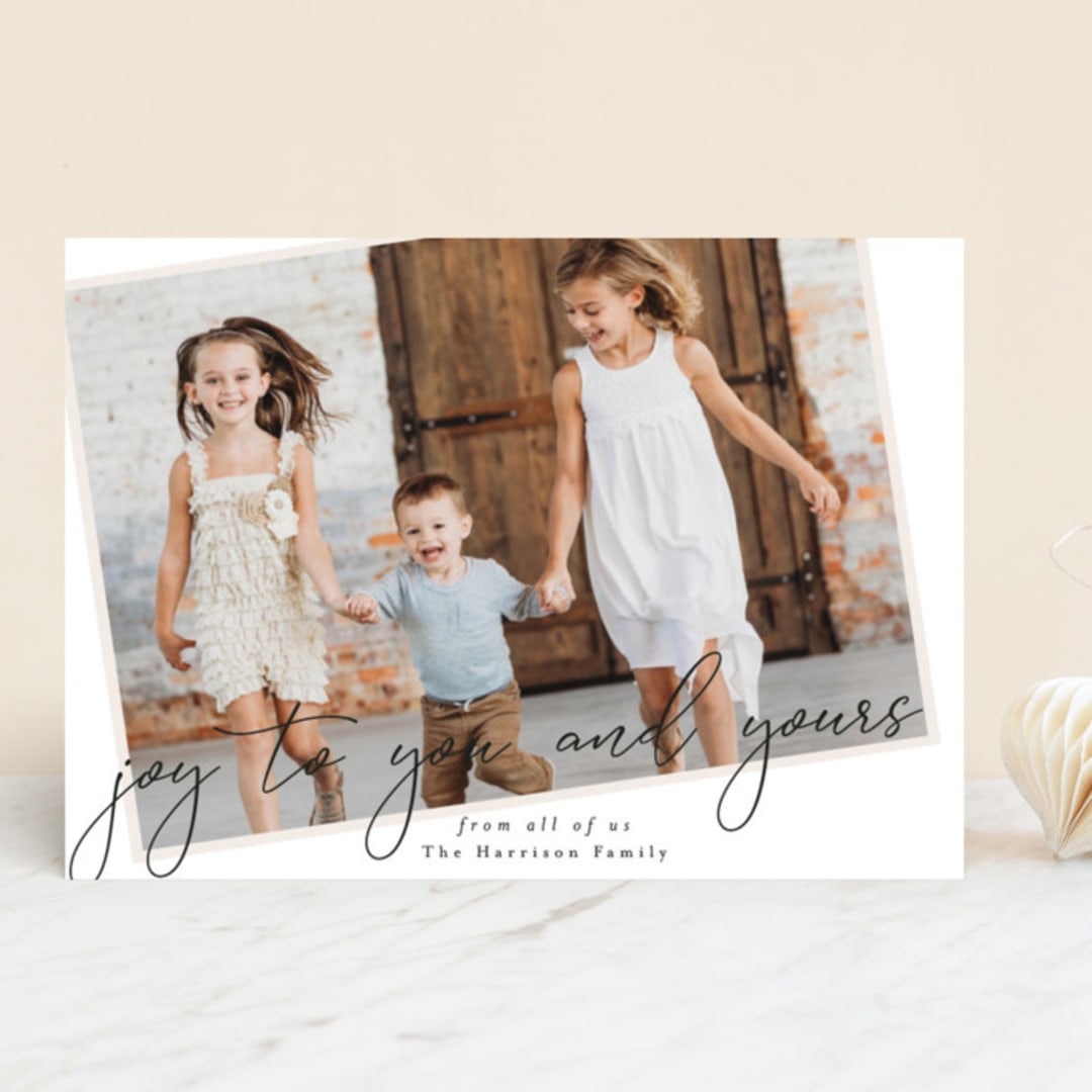 "You and Yours" - Retired Holiday Cards in Eggnog by Ella Weaver - Front