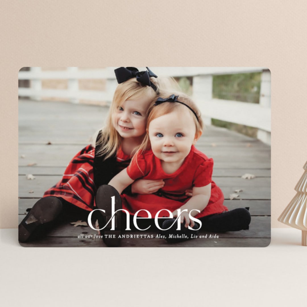 "Timeless Christmas" - Retired Holiday Cards in Snowfall by Melissa Egan of Pistols - Front
