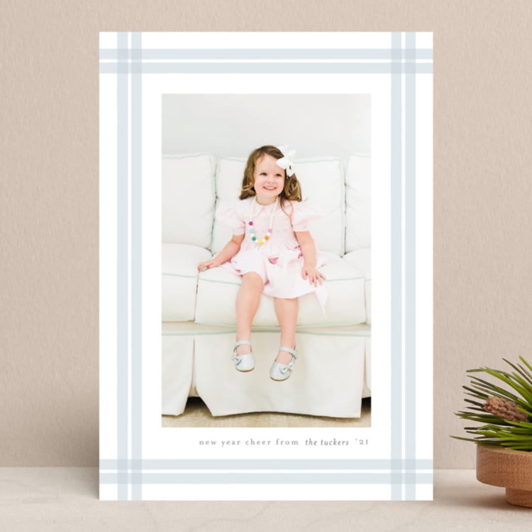 "Organic" - Retired Holiday Cards in Sky by Lauren Chism - Front