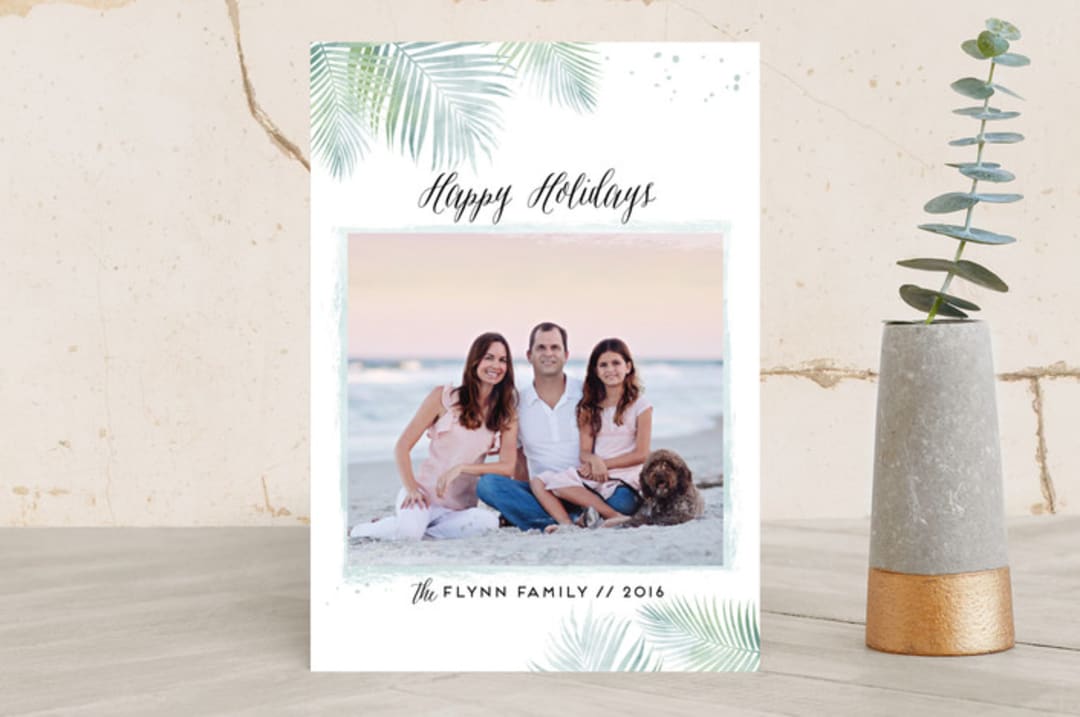 "Sunny Christmas" - Retired Holiday Cards in Seafoam by My Splendid Summer - Front