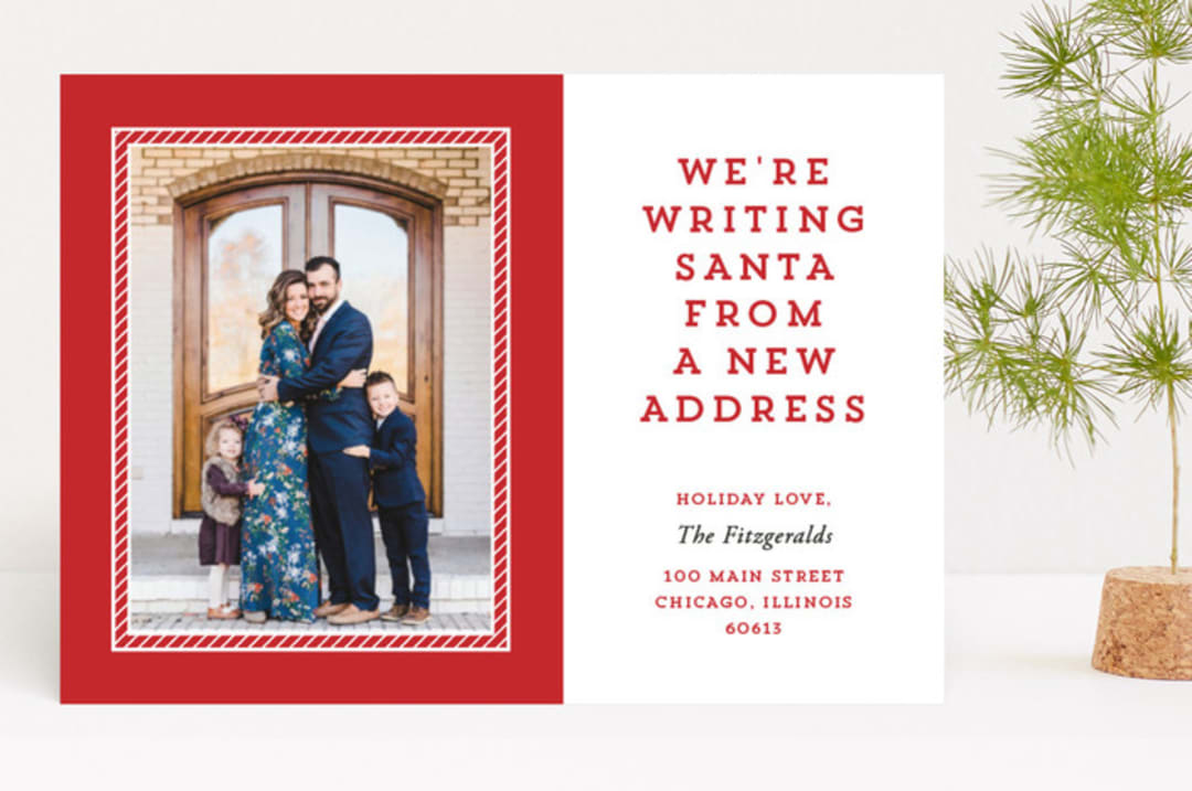 "Please Tell Santa" - Retired Holiday Cards in Cherry by Kimberly FitzSimons - Front