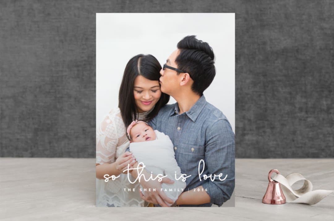 "So This Is Love" - Retired Holiday Cards in Cloud by Roxy Cervantes - Front