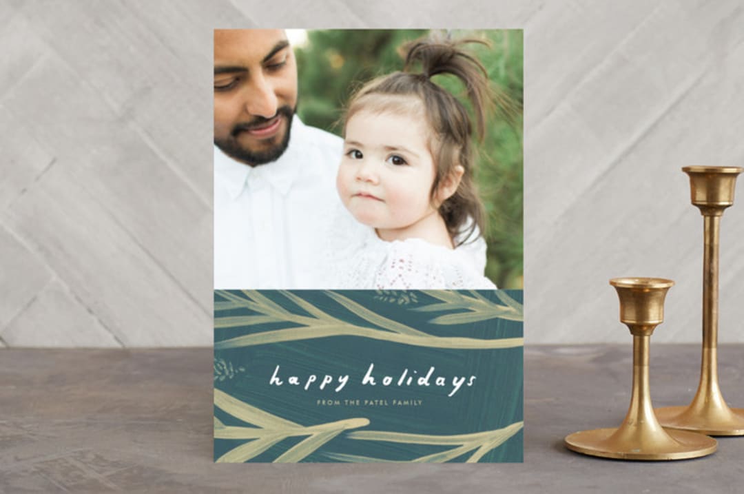 "Pine Dream" - Retired Holiday Cards in Evergreen by Meg Gleason - Front