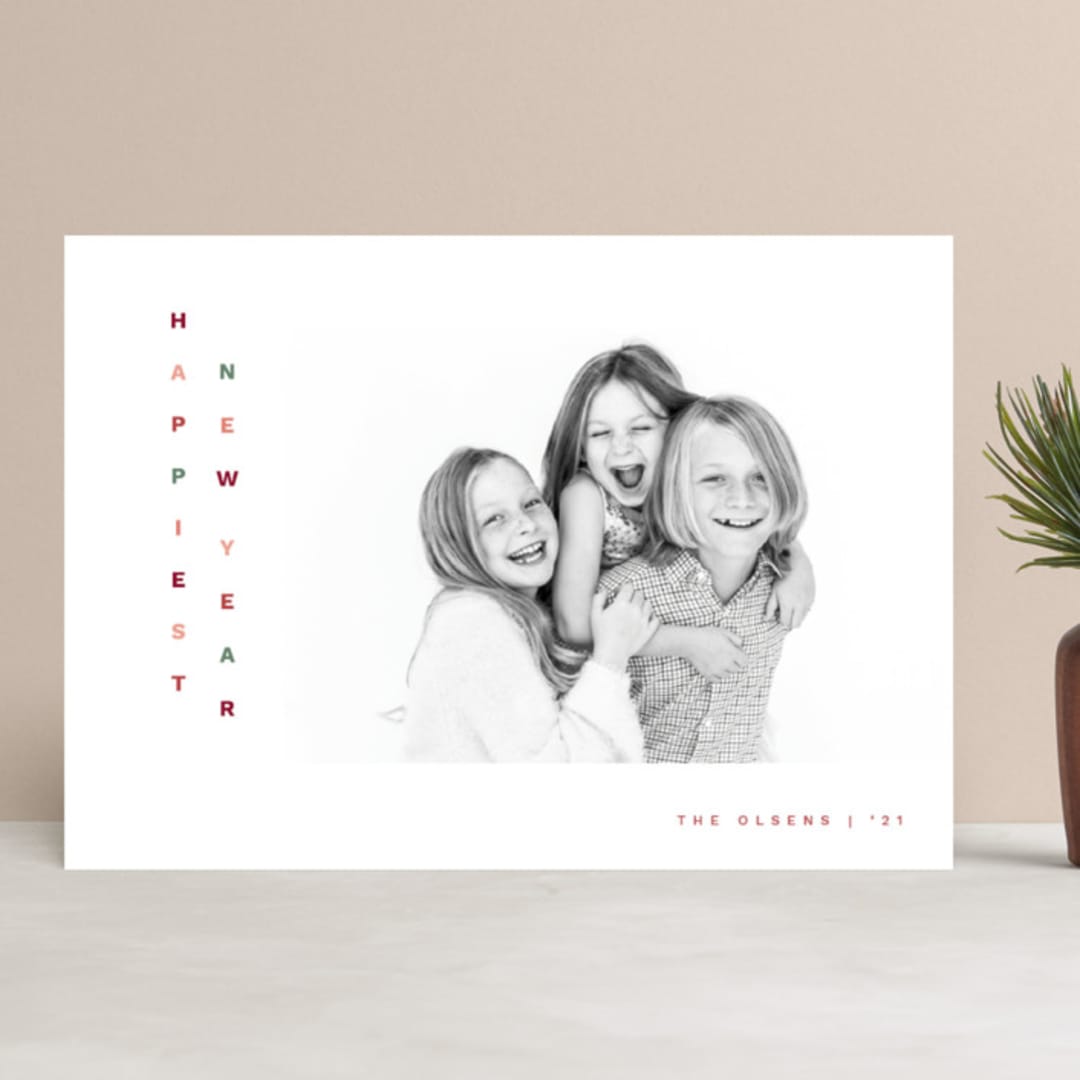 "Colorful Edit" - Retired Holiday Cards in Gumdrop by Olivia Raufman - Front