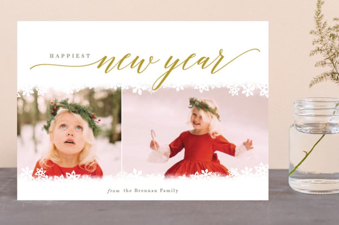 "Snowed In" - Retired Holiday Cards in Curry by Laura Hankins - Front