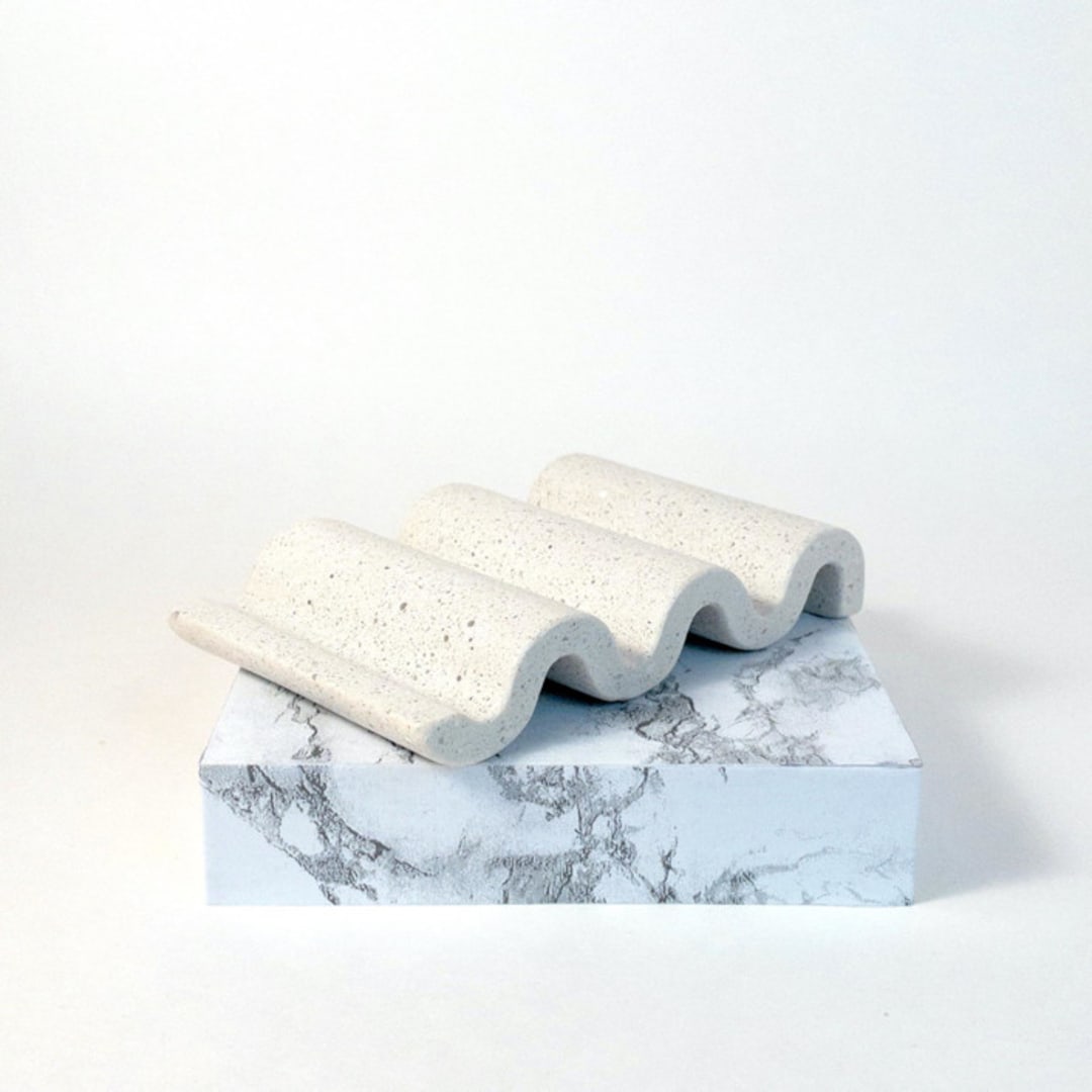 "White Wavy Soap Dish" - Soap Dish in orange by Cassandra Kellam