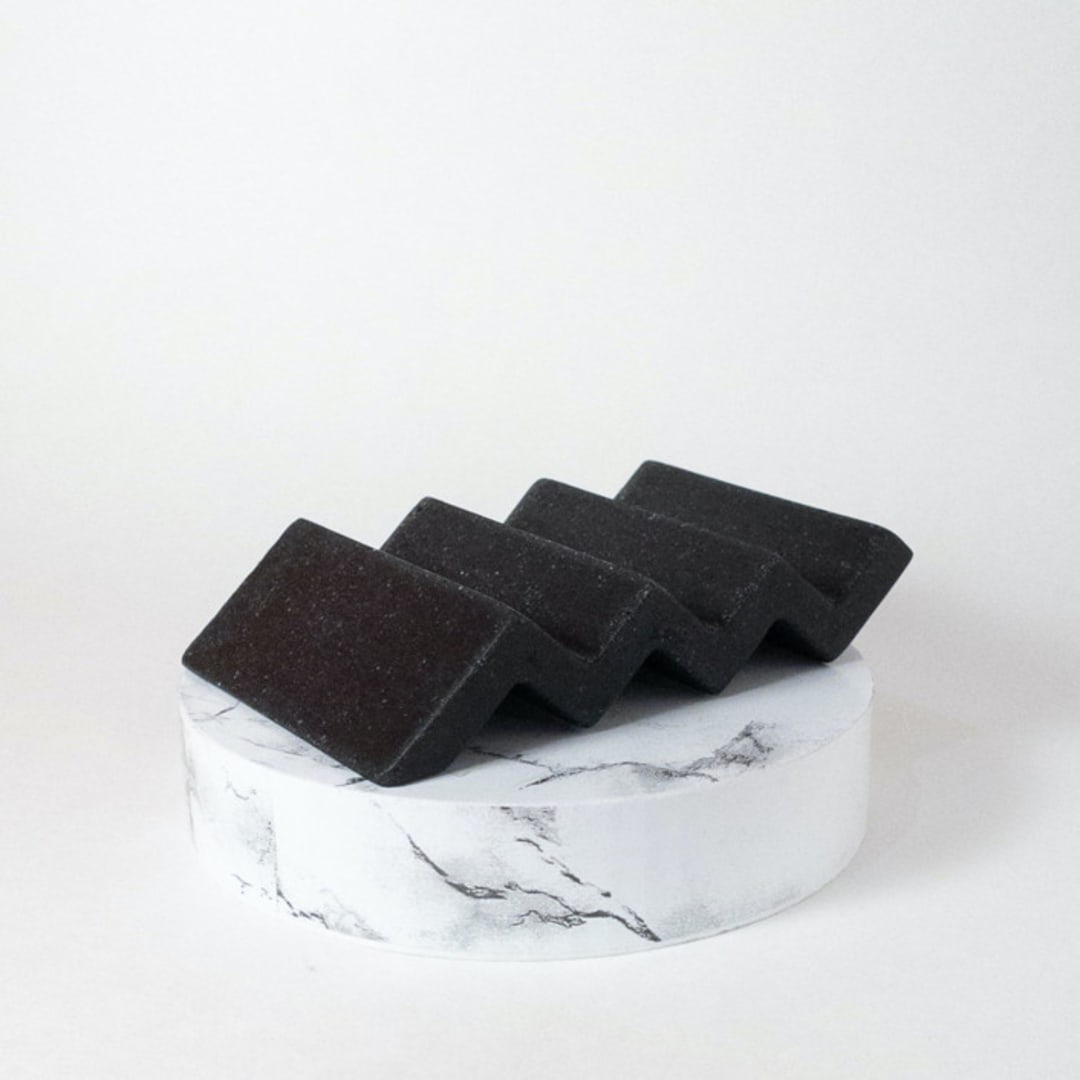 "Black Zig Zag Soap Dish" - Soap Dish in gray by Cassandra Kellam