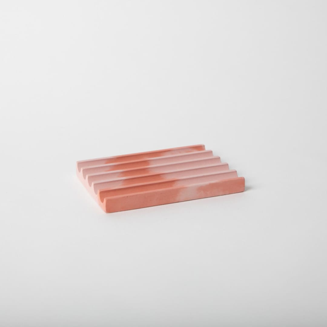 "Pink & Coral Soap Dish" - Soap Dish in pink by Pretti.Cool
