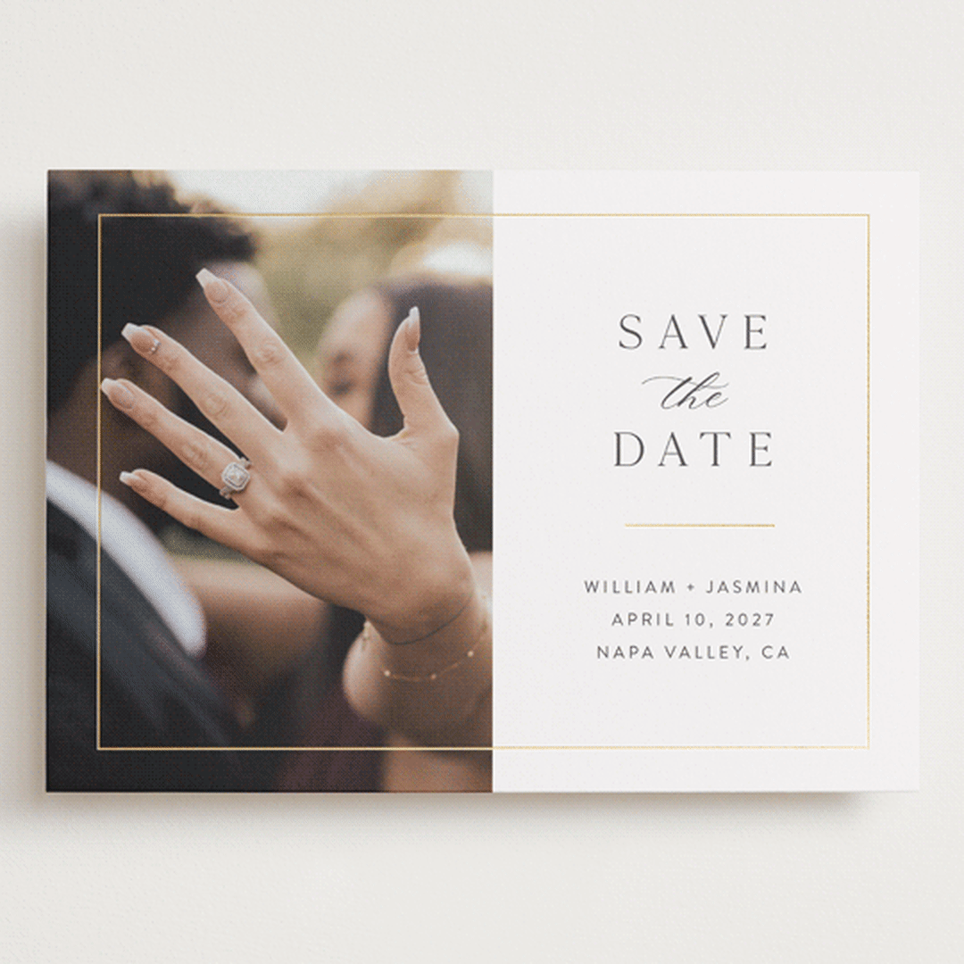 "Classico" - Save the Dates in Cloud by Christie Garcia - Front