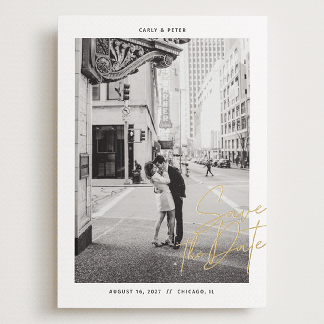 "metro" - Save the Dates in Midnight by Inkblot Design - Front
