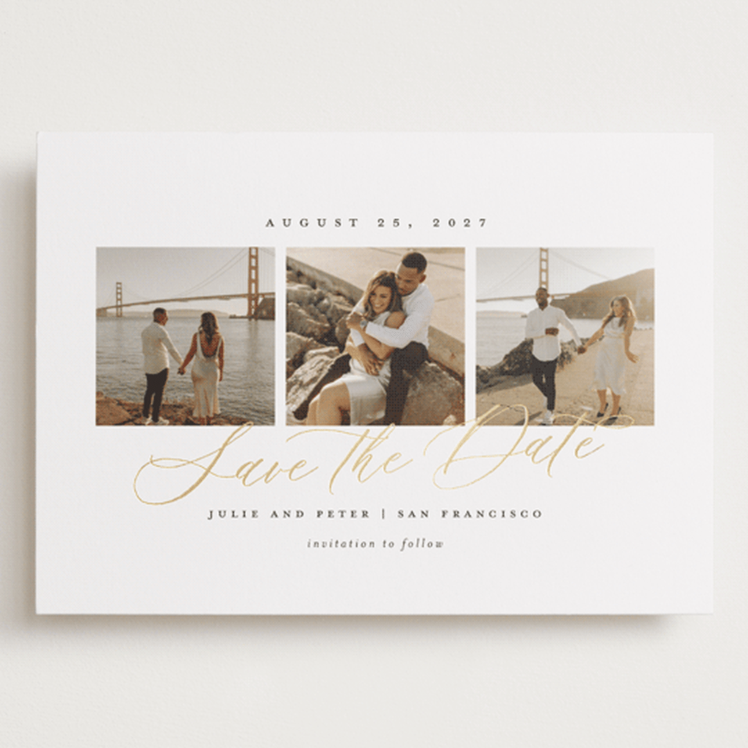 "Topside" - Save the Dates in Pearl by Sarah Brown - Front