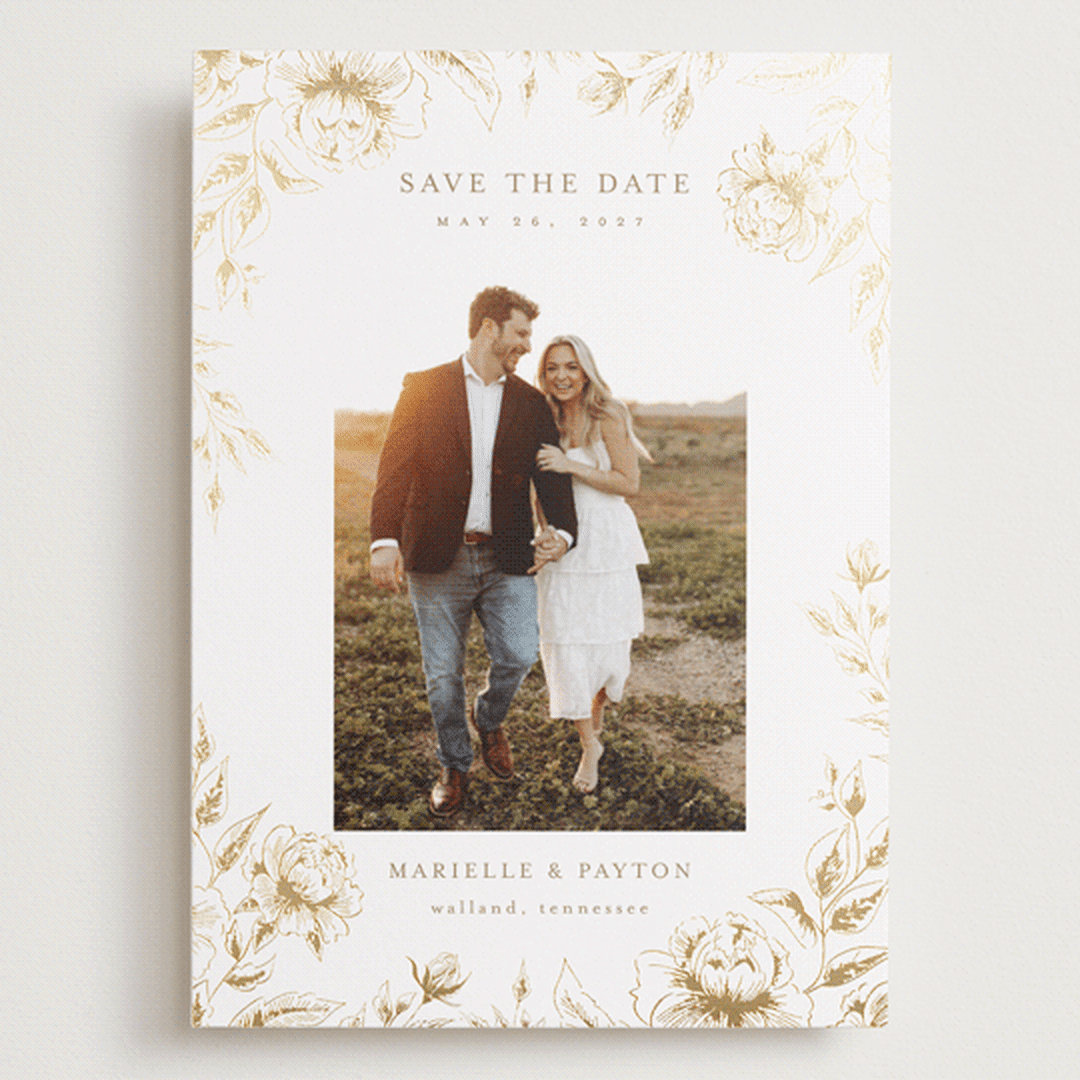 "Wildflower Date" - Save the Dates in Wheat by Chris Griffith - Front