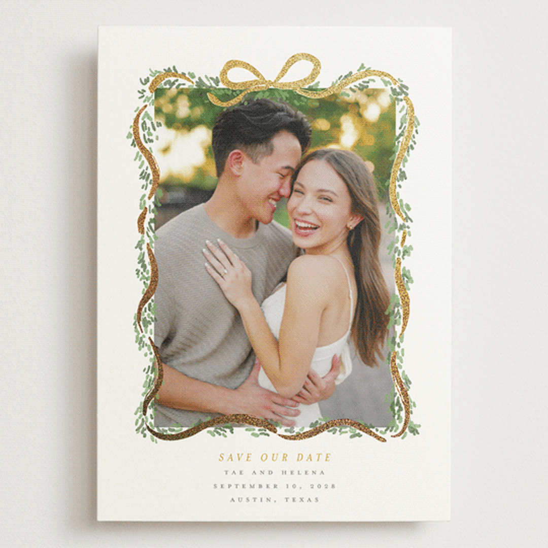 "Ribbonly Frame" - Save the Dates in Butter by Itsy Belle Studio - Front