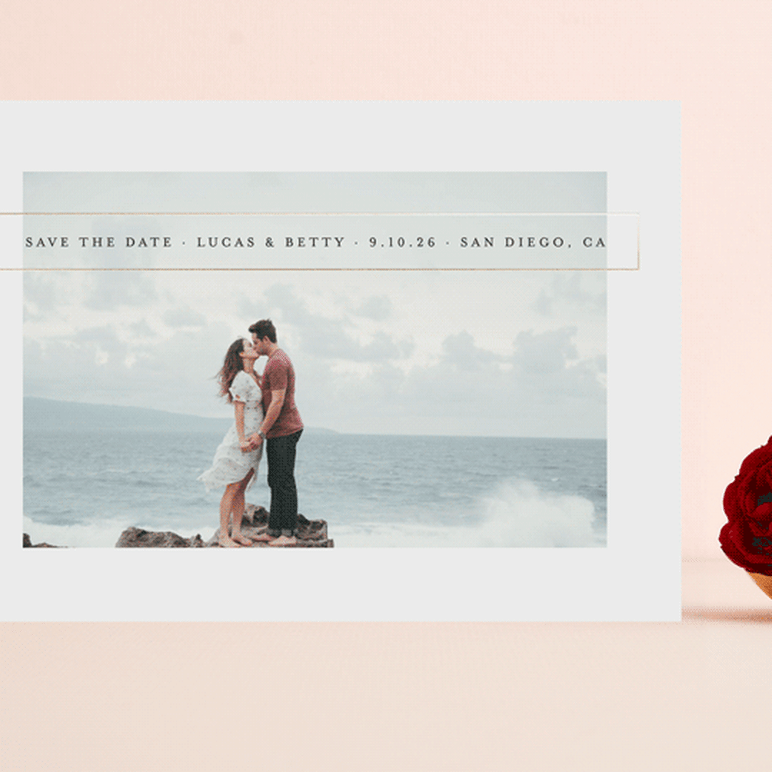 "High Bar" - Save the Dates in Onyx by Kimberly FitzSimons - Front