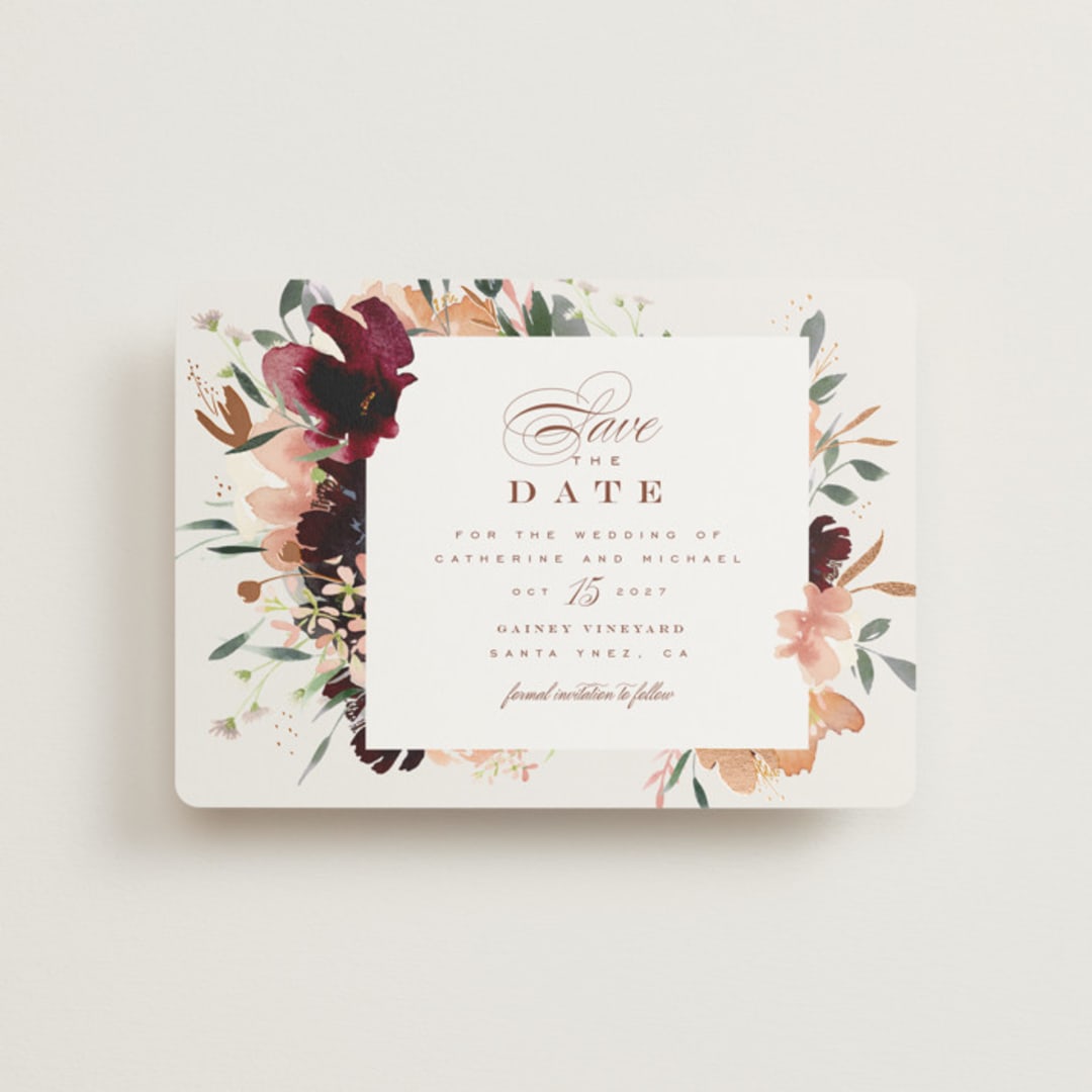 "harvest" - Save the Dates in Eggshell by Leah Bisch - Front