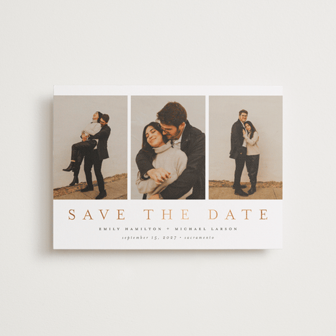 "Elegant Trio" - Save the Dates in Lace by Nicole Walsh - Front