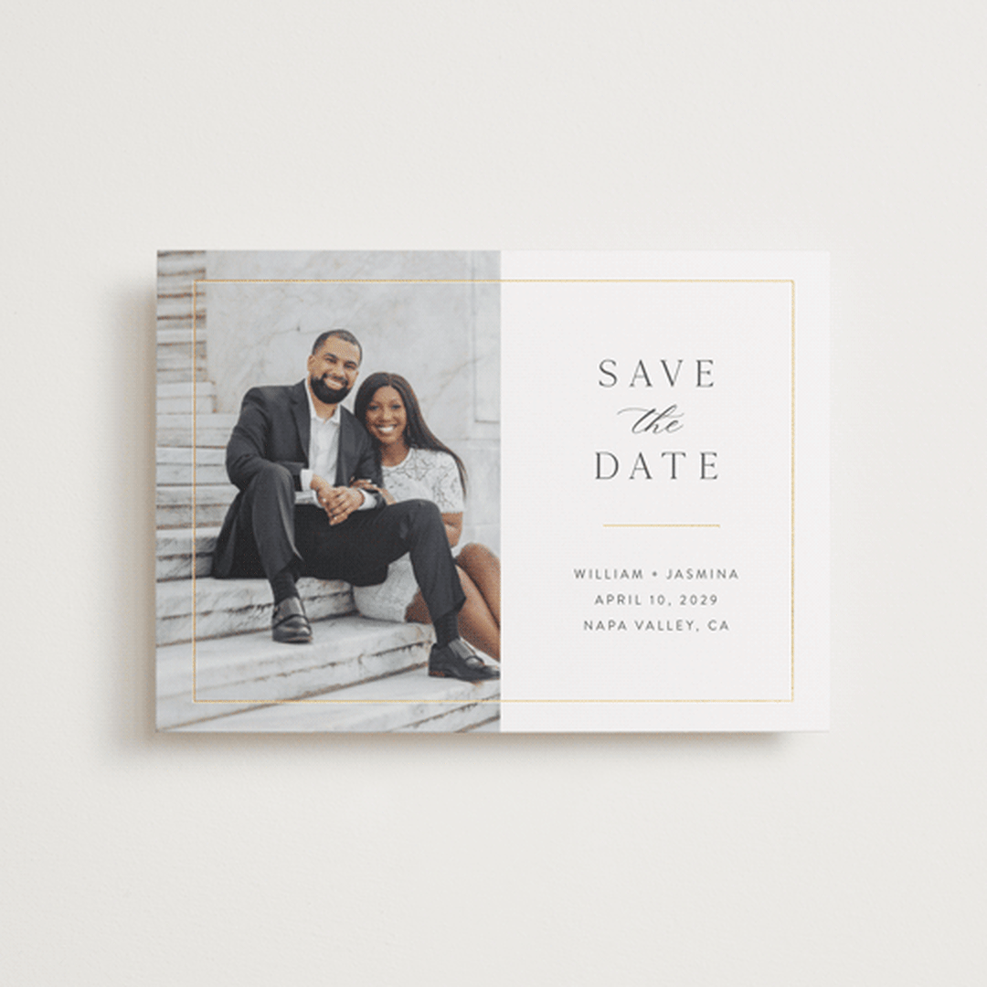 "Classico" - Save the Dates in Cloud by Christie Garcia - Front