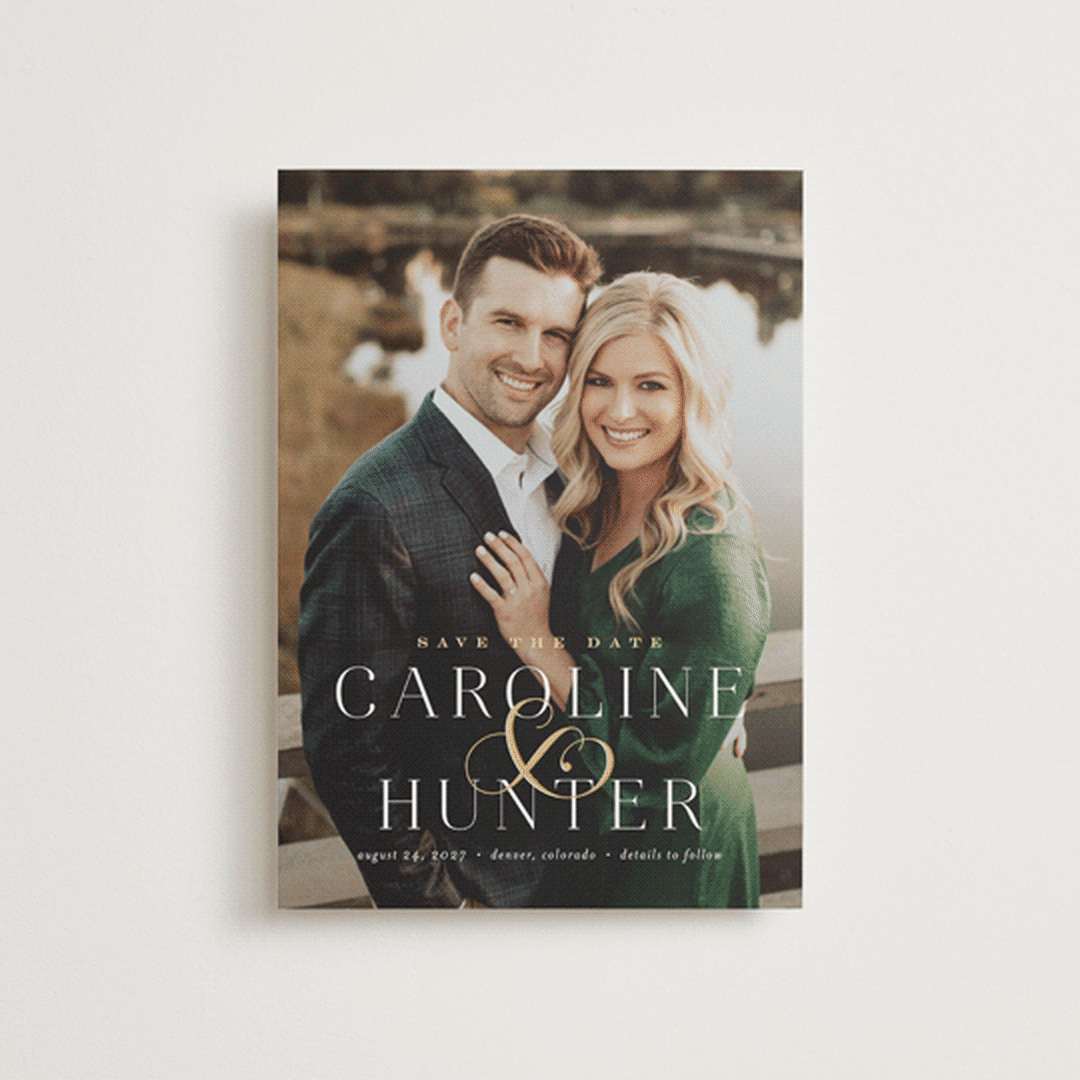 "Entwine" - Save the Dates in Pearl by Jennifer Postorino - Front