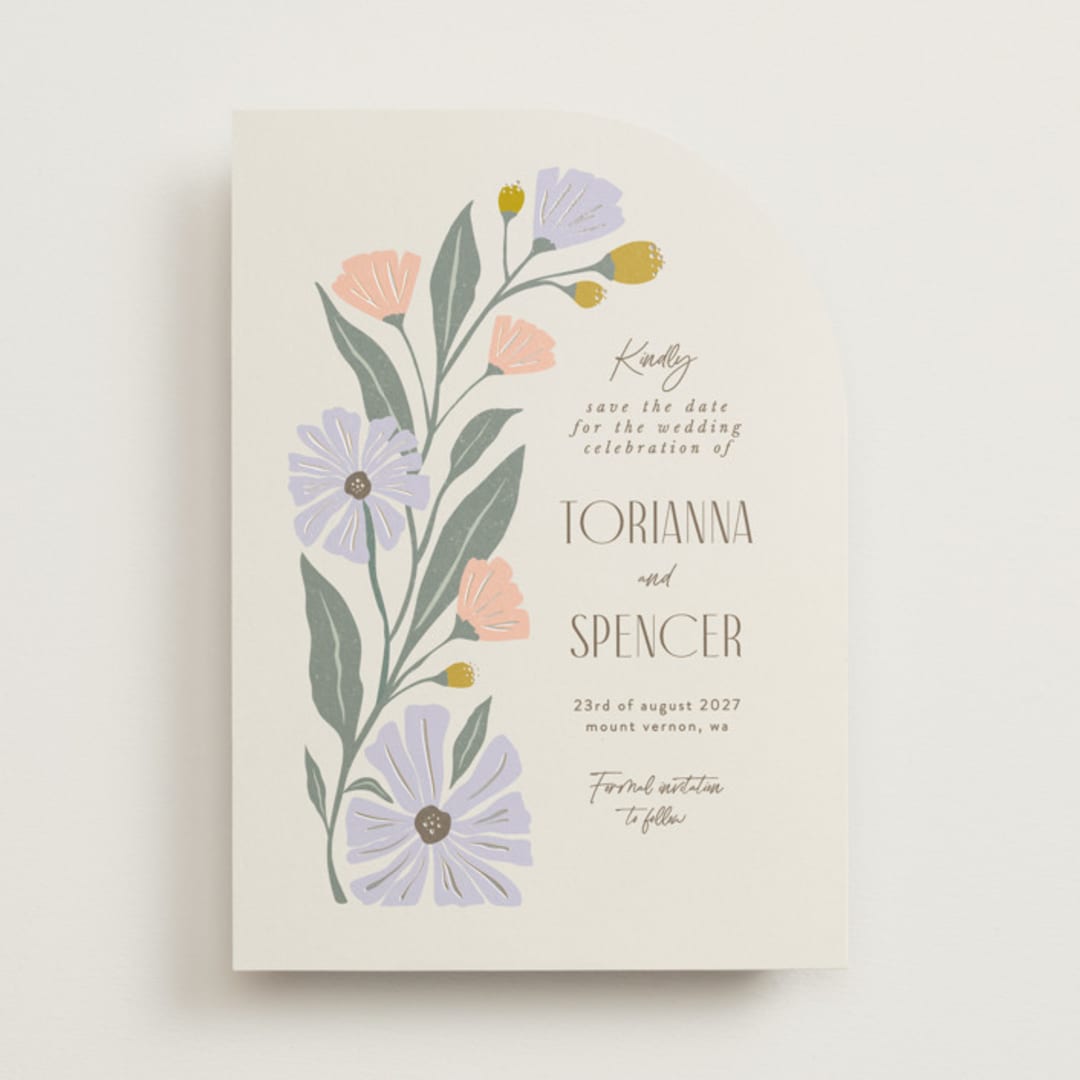 "storybook garden" - Save the Dates in Periwinkle by Karidy Walker - Front