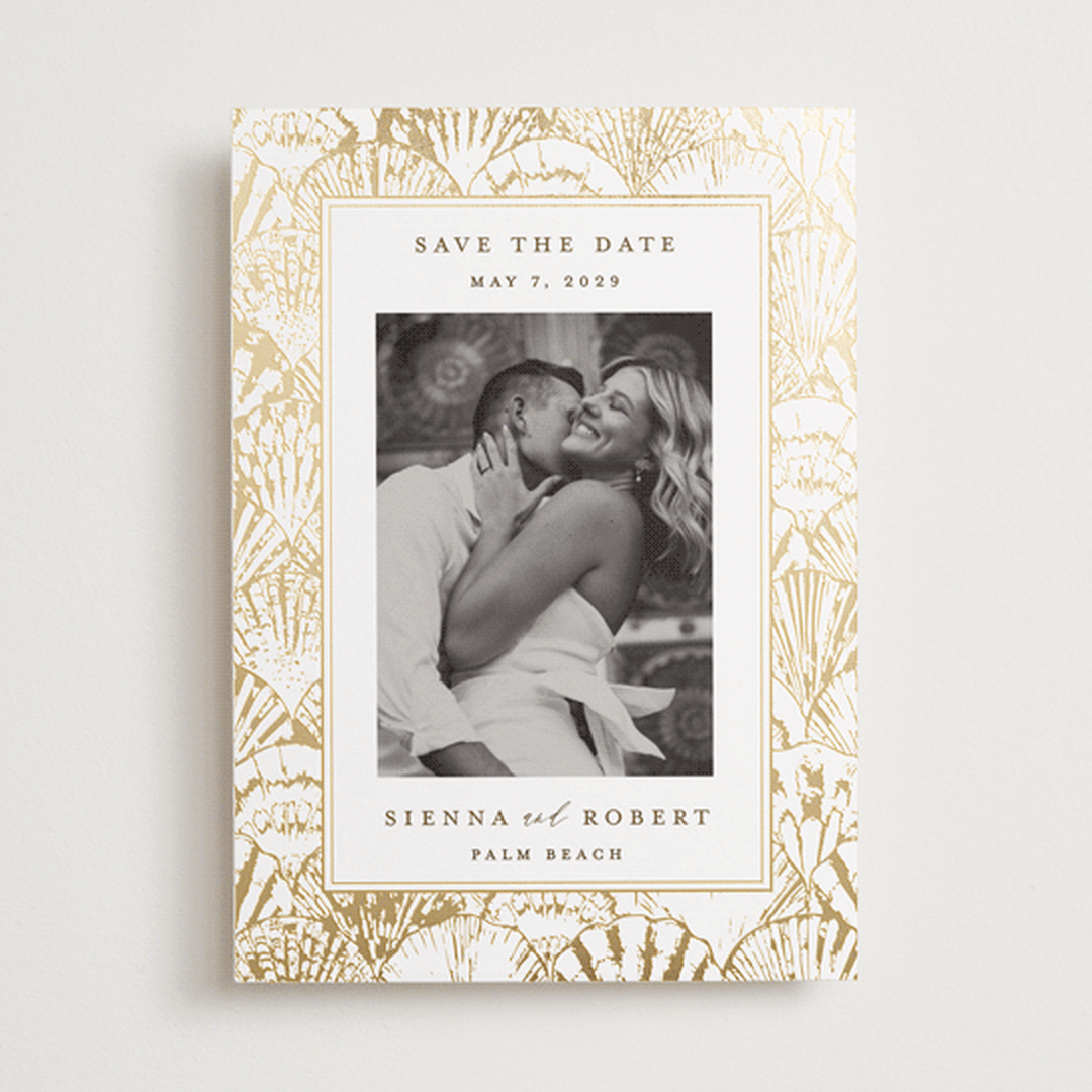 "By the Seashore" - Save the Dates in Pearl by Maria Alou - Front