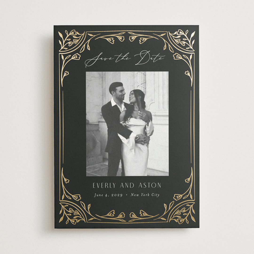"Majesty" - Save the Dates in Onyx by Nicoletta Savod - Front