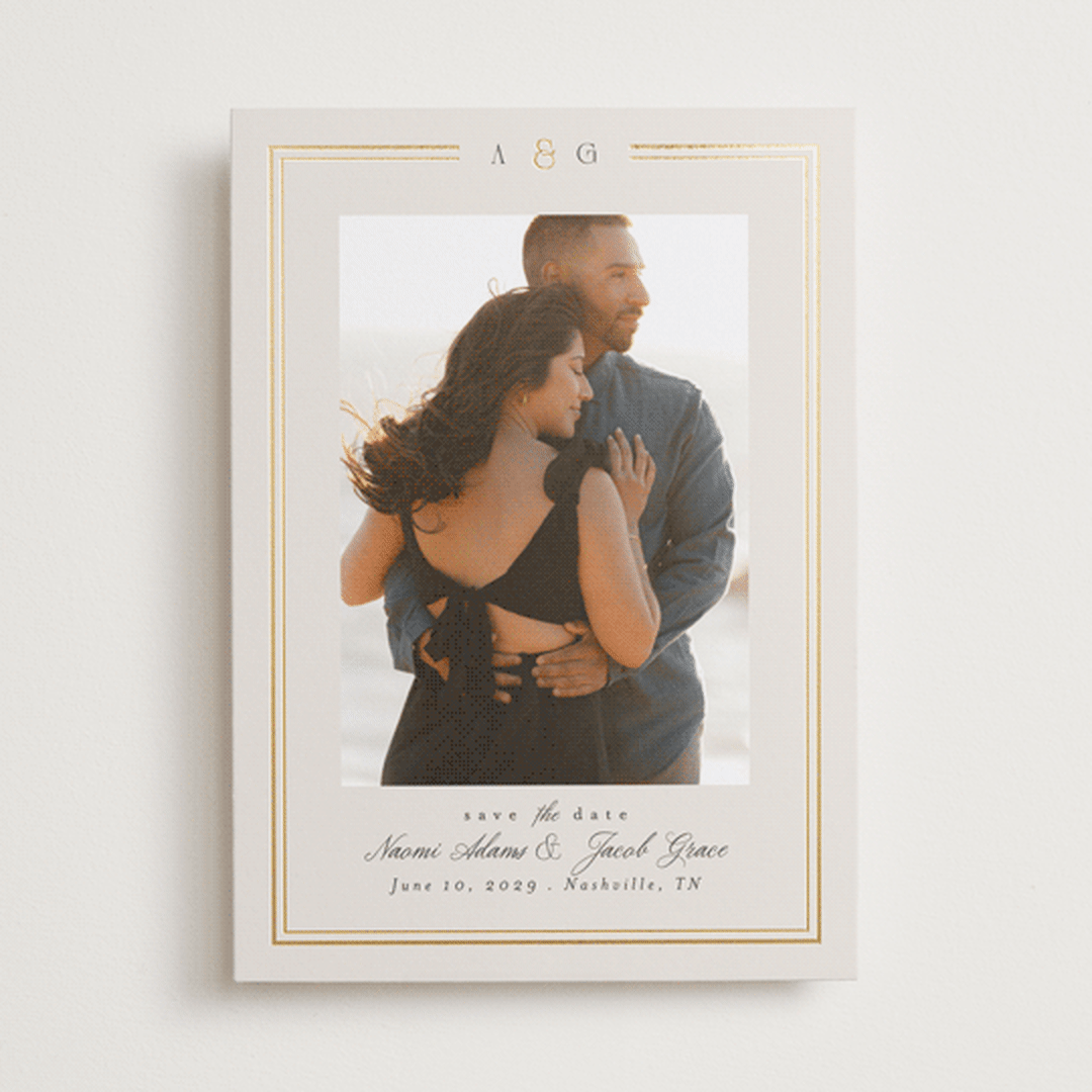 "Grace" - Save the Dates in Champagne by Nicole Walsh - Front