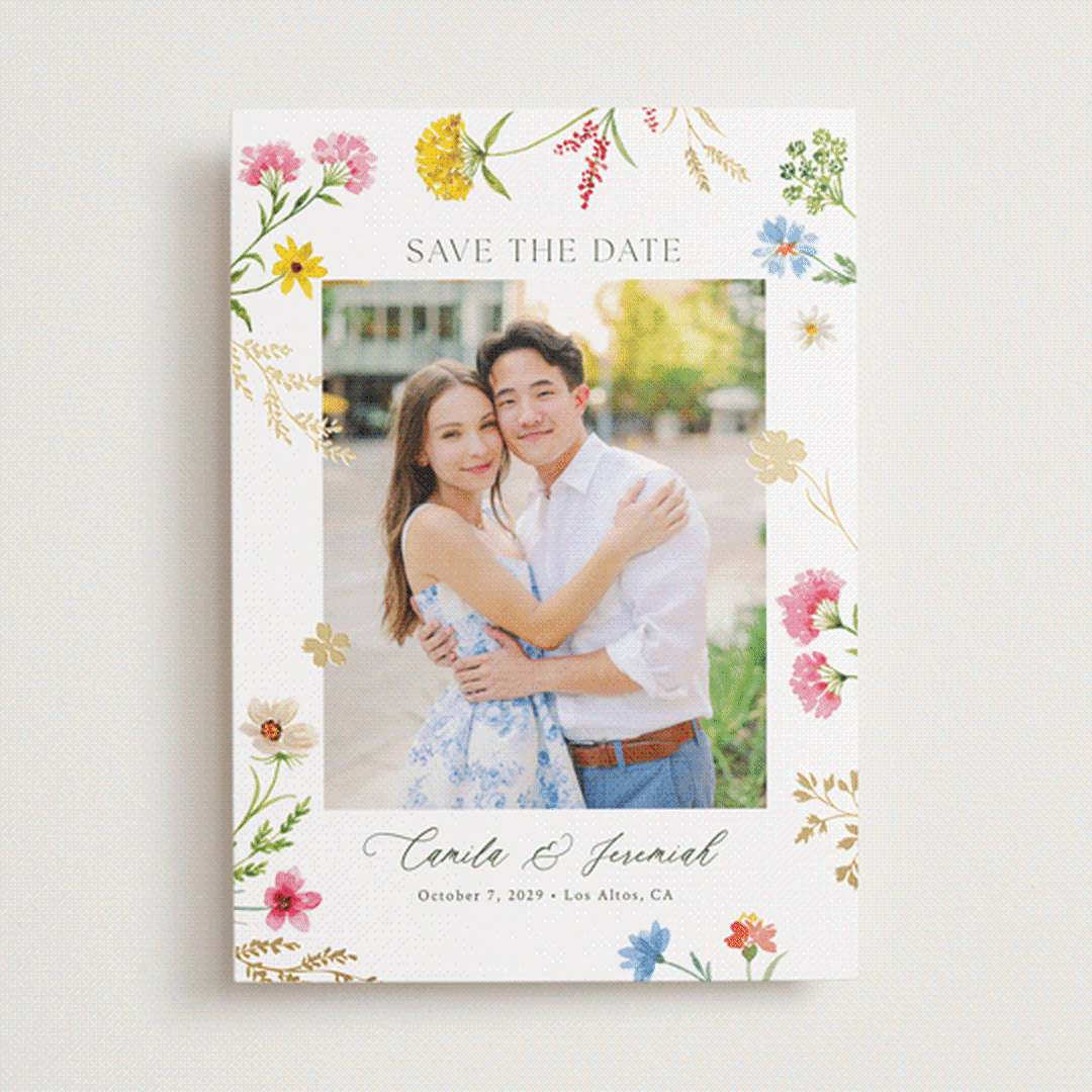 "Bright Garden" - Save the Dates in Garden by Yaling Hou Suzuki - Front