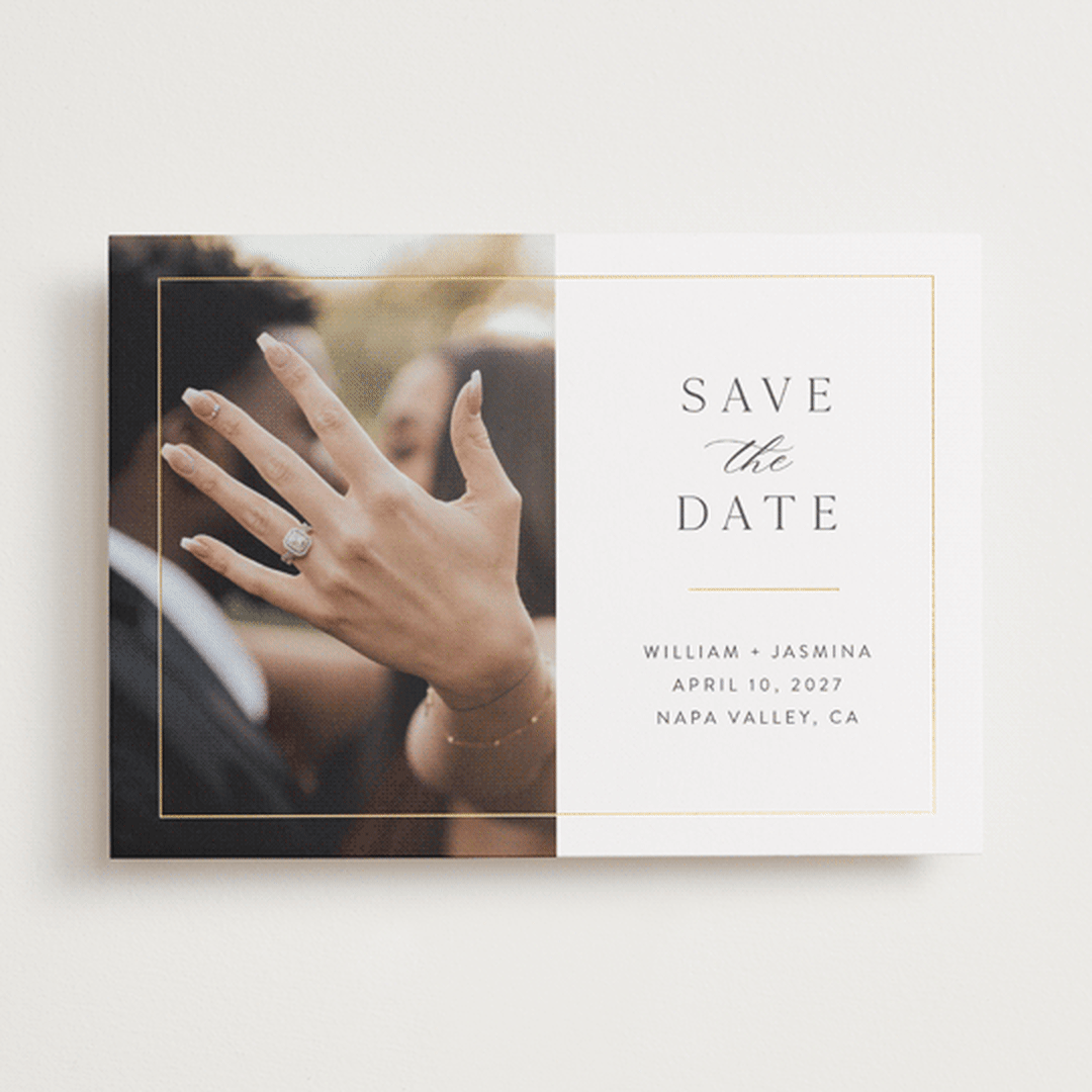 "Classico" - Save the Dates in Cloud by Christie Garcia - Front