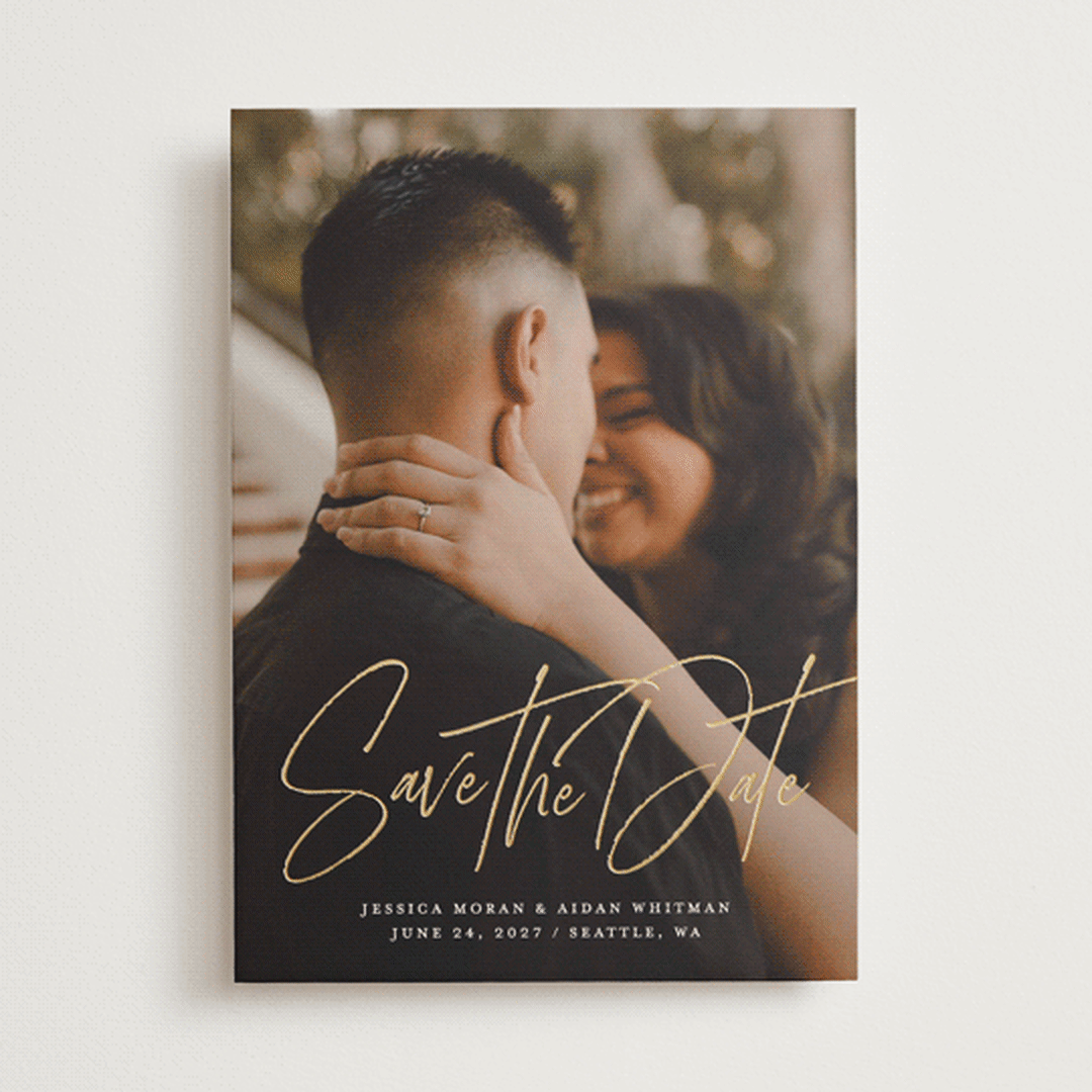 "Willow" - Save the Dates in Powder by Sandra Picco Design - Front