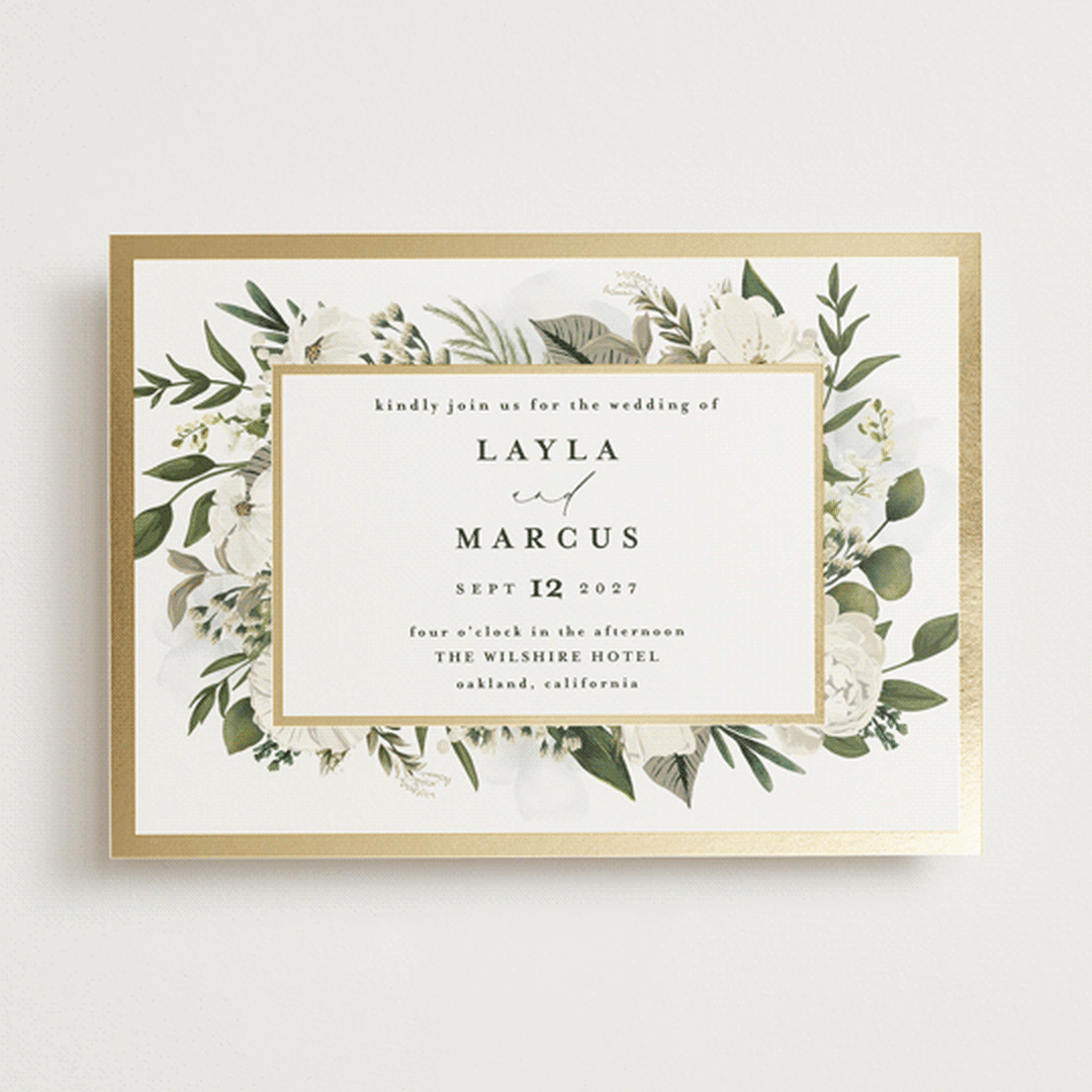 "Classic Love" - Save the Dates in Vanilla by Susan Moyal - Front