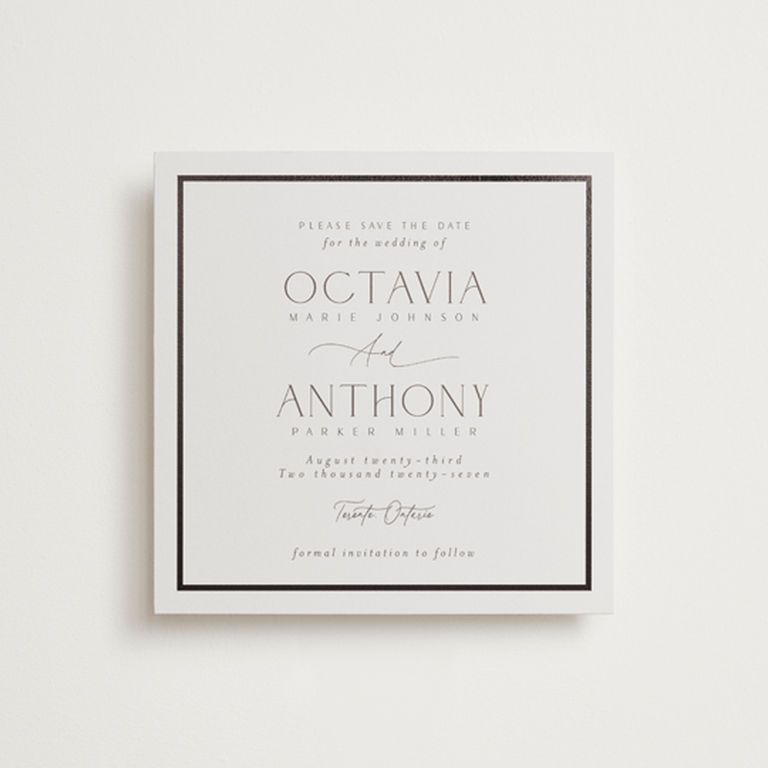 "Regal" - Save the Dates in Sandstone by Nicole Walsh - Front