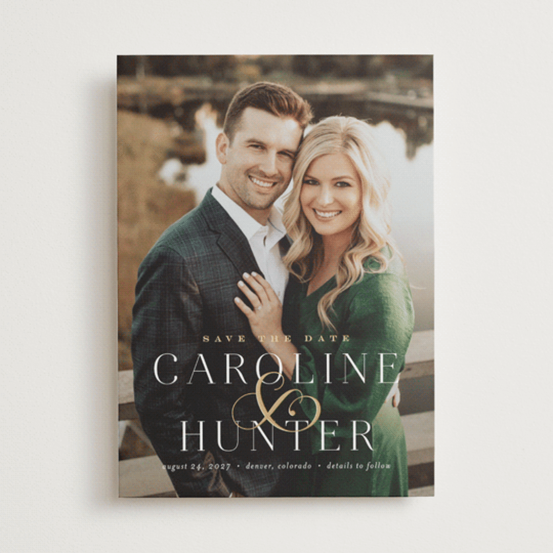"Entwine" - Save the Dates in Pearl by Jennifer Postorino - Front