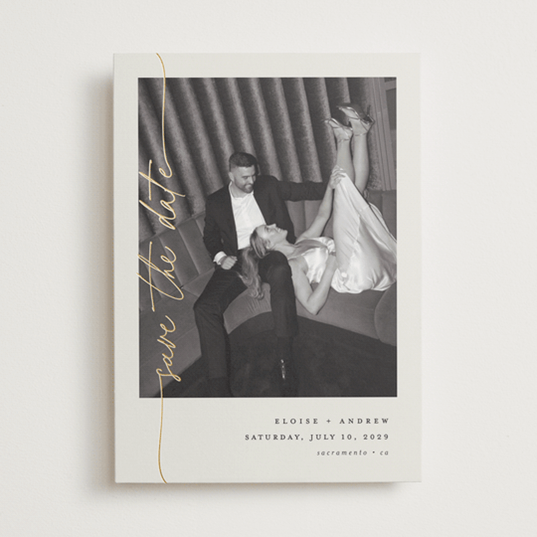 "silk" - Save the Dates in Linen by Pippa Shaw - Front