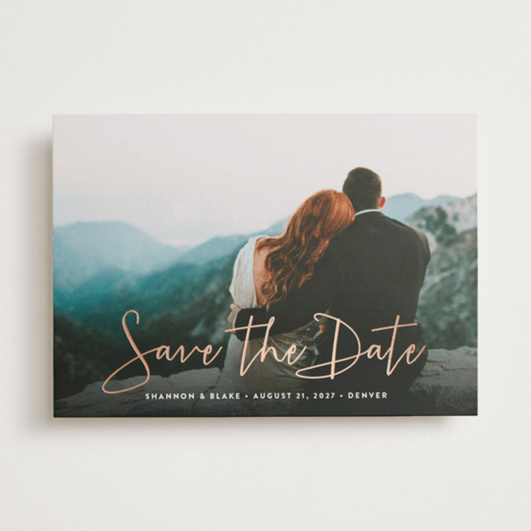 "Stylish Script" - Save the Dates in Winter by Hooray Creative - Front