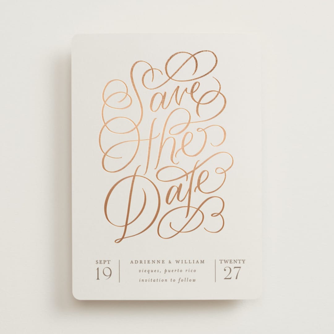 "Formality" - Save the Dates in Creme Puff by Erin L. Wilson - Front