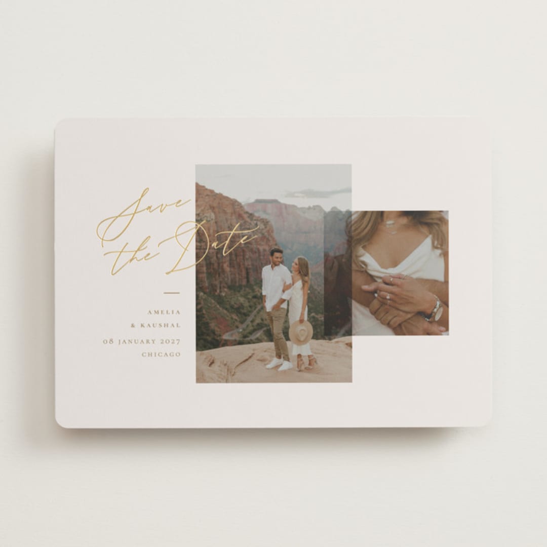"The Couple" - Save the Dates in Ivory by letterfix - Front