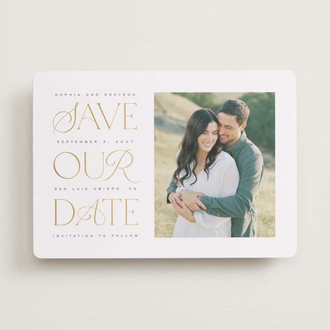 "stack" - Save the Dates in Opal by Leah Bisch - Front