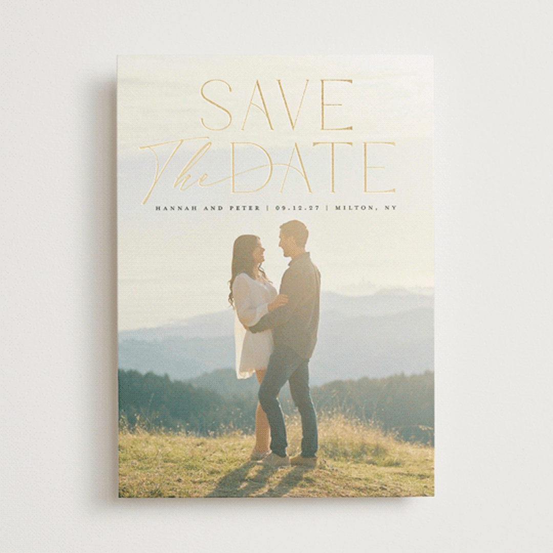 "Verano " - Save the Dates in Tuxedo by Everett Paper Goods - Front