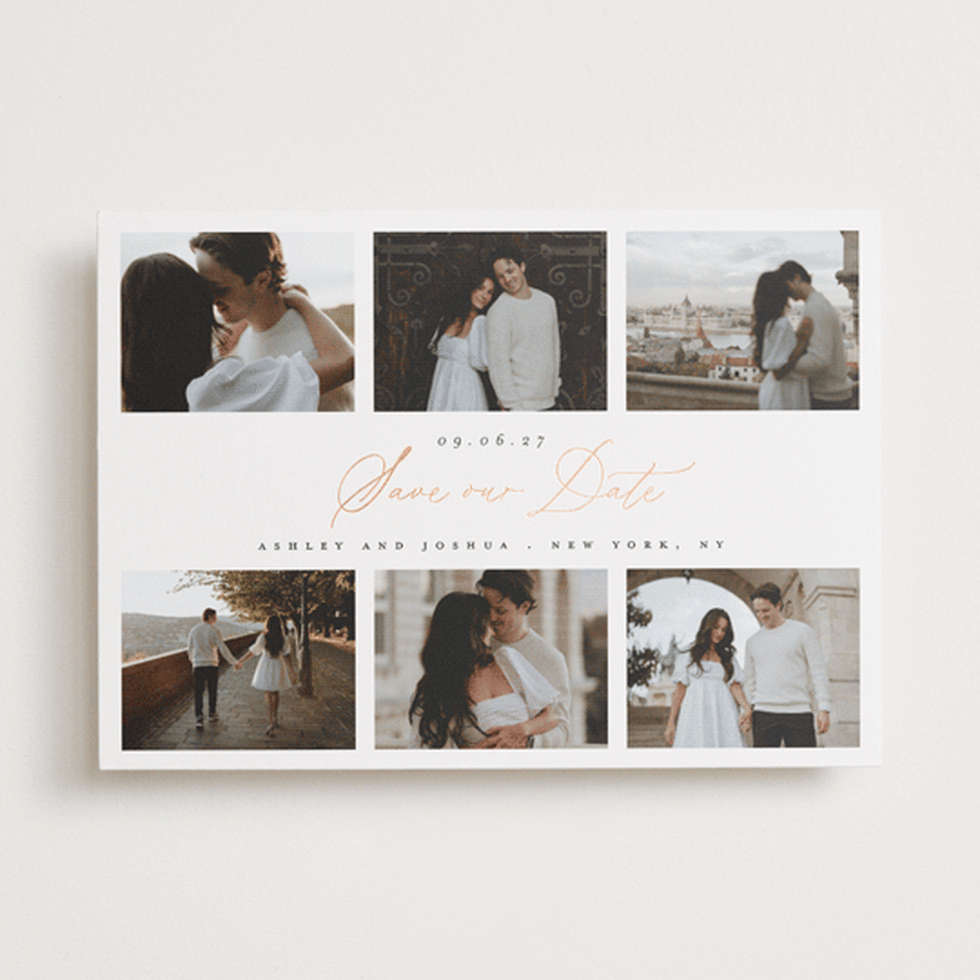 "Together" - Save the Dates in Cloud by Hudson meet Rose - Front