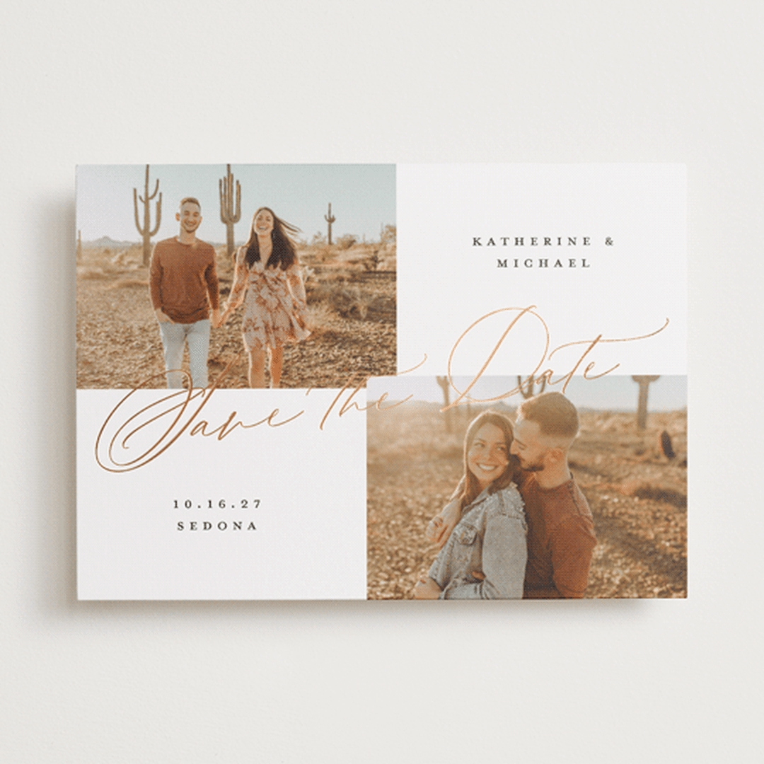 "Across" - Save the Dates in Opal by Emily Betts - Front
