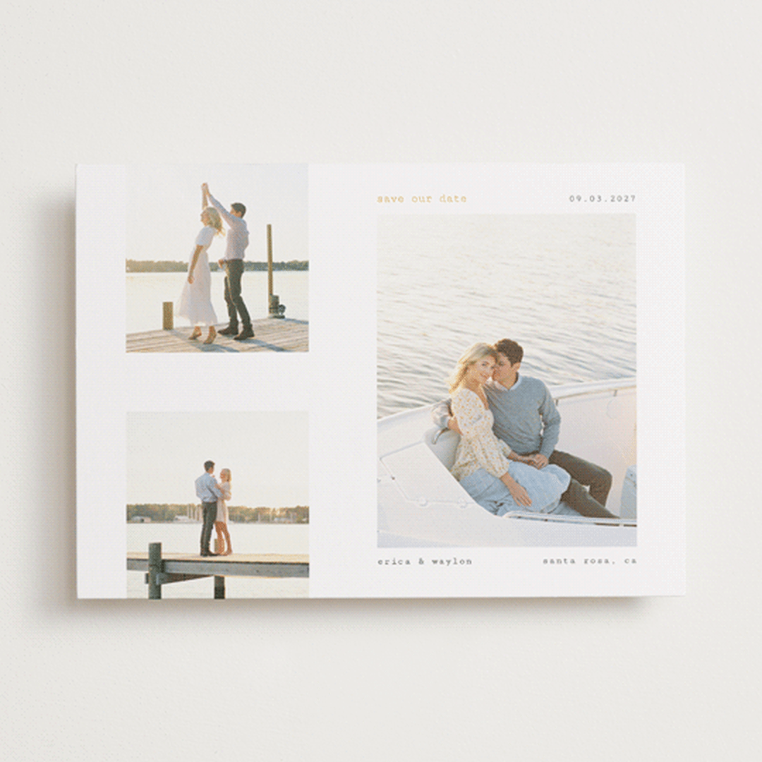 "Aster" - Save the Dates in Ink by Blustery August - Front
