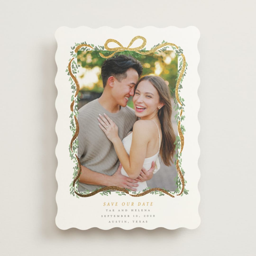 "Ribbonly Frame" - Save the Dates in Butter by Itsy Belle Studio - Front