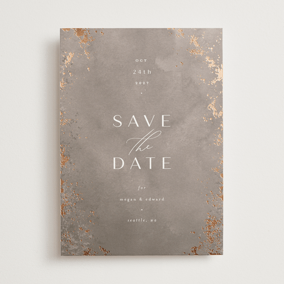"Plaster" - Save the Dates in Concrete by Everett Paper Goods - Front