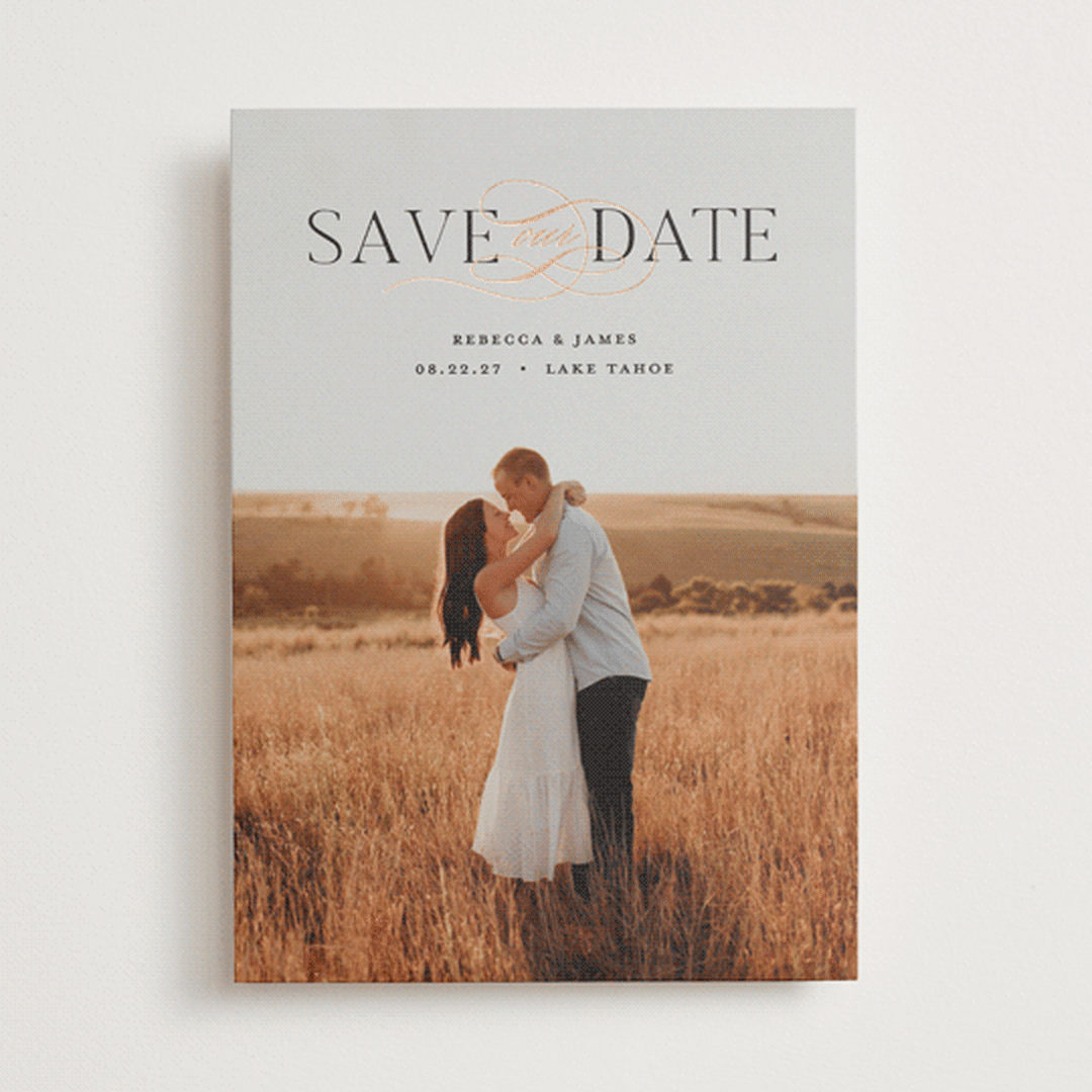 "Melody" - Save the Dates in Noir by Pixel and Hank - Front