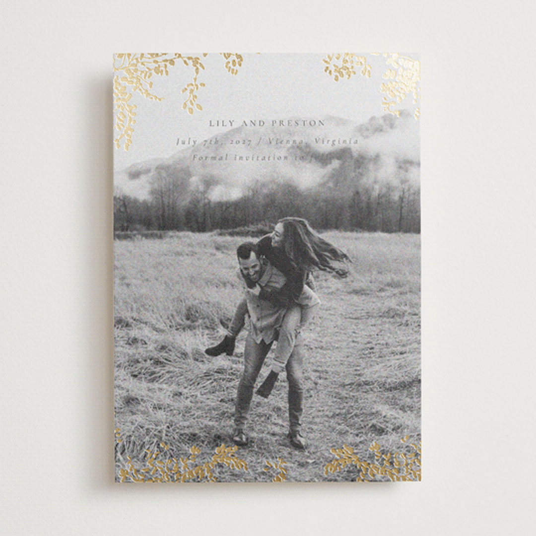 "forever and a day" - Save the Dates in Charcoal by Design Lotus - Front